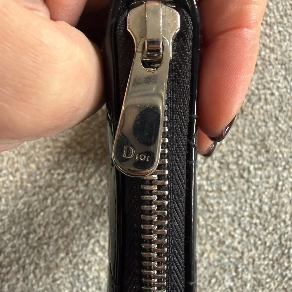 Dior Black Patented Leather Wallet